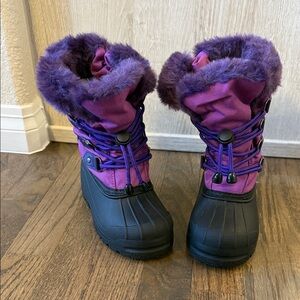 Maple Kids Purple and Black Winter Boots Size 11 (Toddler Girls) NWOT